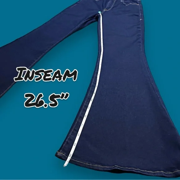 🎉HOST PICK!🎉NWT FRAME Le Bell Cropped Flare Jeans in Deep Indigo Blue. Size 26 - Picture 9 of 13